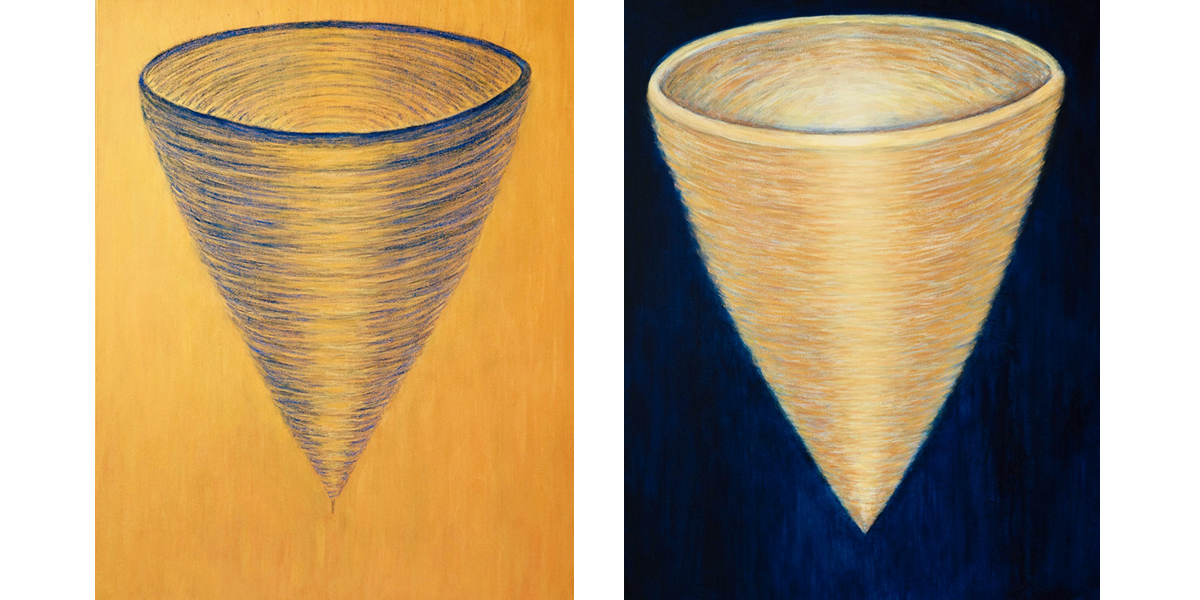 Two Paintings from the Vortices Series
