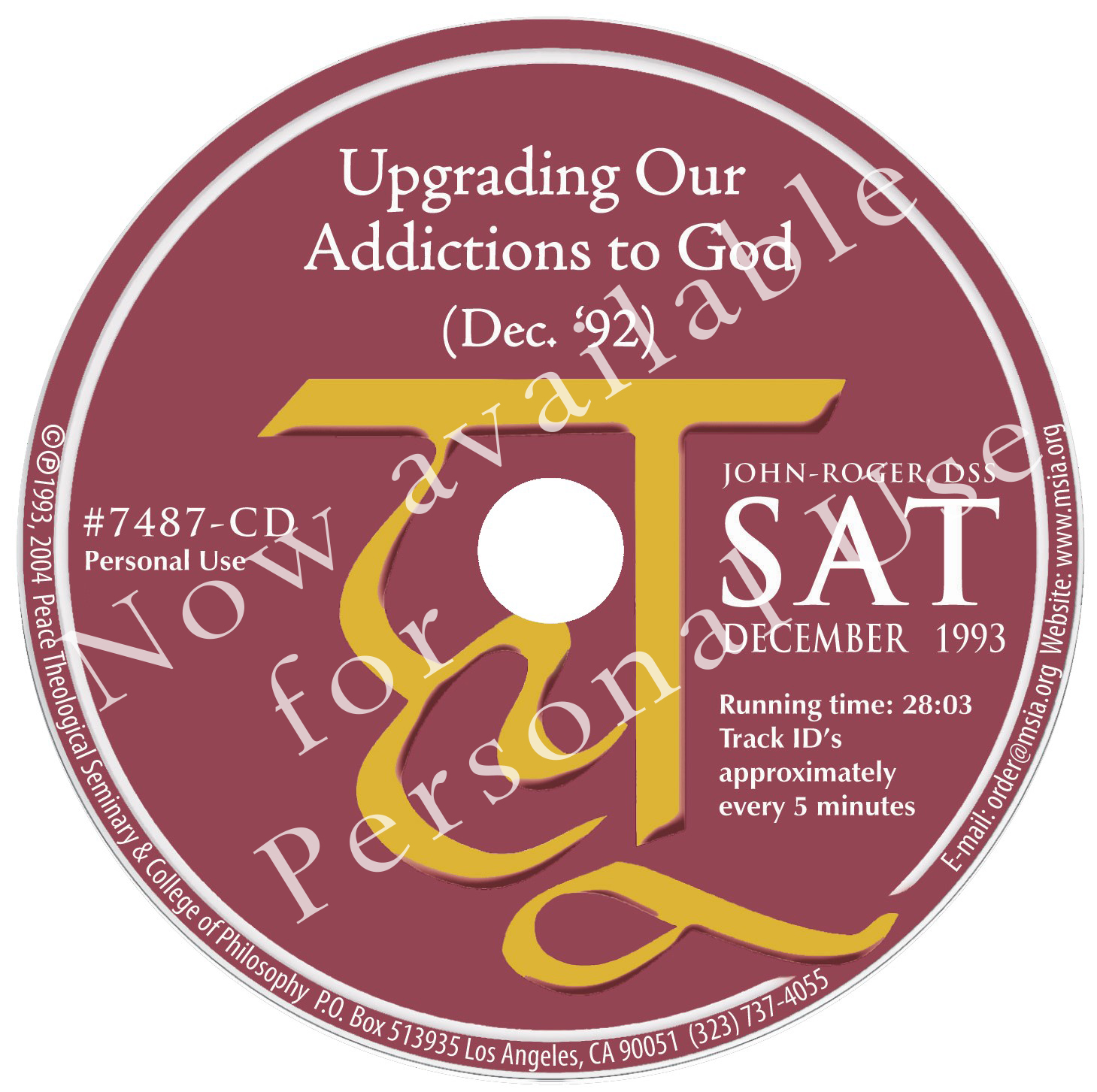 Upgrading Our Addictions to God (Dec. 72)