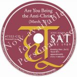 Are You Being the Anti-Christ? (March '71)