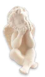 Hand Carved Wooden Cherubs - Image 2