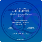<b>*COMING SOON!*</b><br> - Q&A for Initiates and Ministers (Feb. '94)